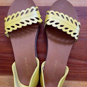 Andiamo Yellow Cut Out Sandals